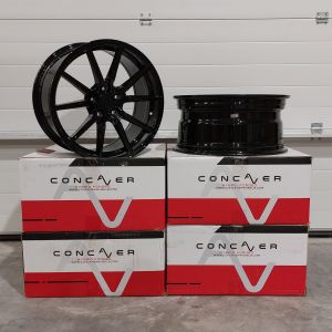 Concaver CVR4 SECOND CHANCE Wheels 19 Inch 9.5J ET45 5x120 Deep Concave Flow Form Platinum Black