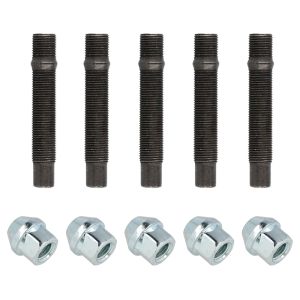 QSP Wheel Nuts and Studs Conical Black Silver M14x1.25